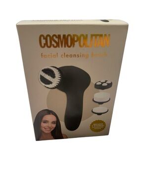 COSMOPOLITAN Black Facial Cleansing Brush with Interchangeable Heads